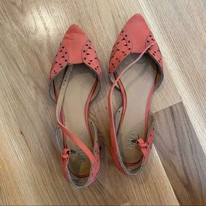 Mia Orange suede shoes, size 10 super cute!